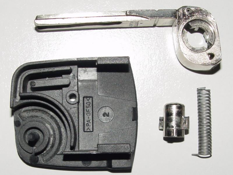 Ersatz Klappschlüssel geeignet für Volkswagen - 2 Tasten oval mit
